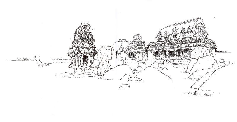 Five Rathas  SeeingThinkingDrawing